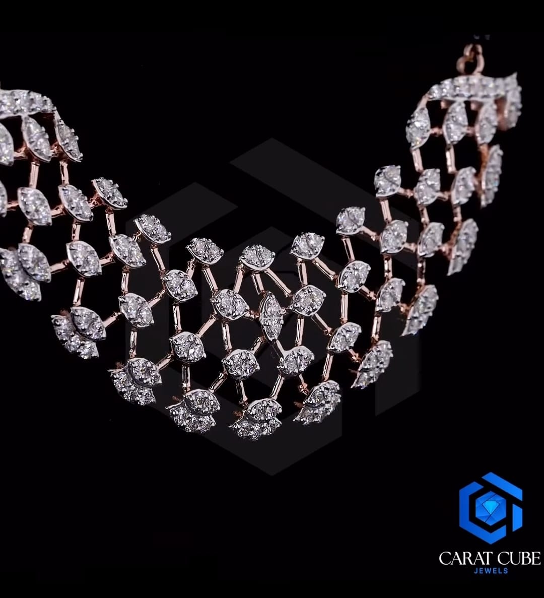 Celestial Lattice Diamond Necklace