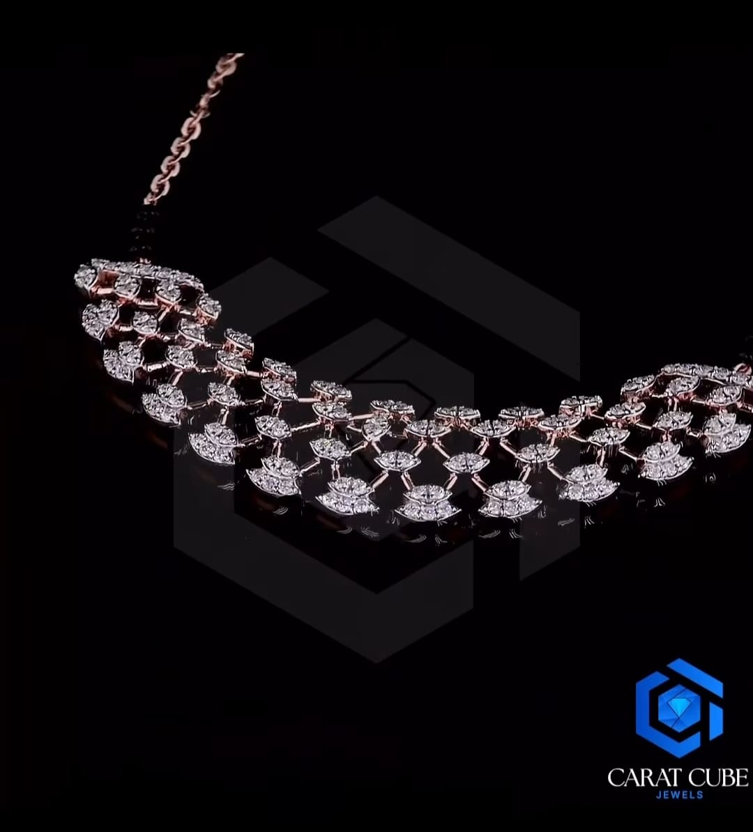 Celestial Lattice Diamond Necklace