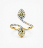 Enchanted Vine Yellow Diamond Wrap Ring