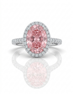 Blush Royale Oval Pink Diamond Halo Ring