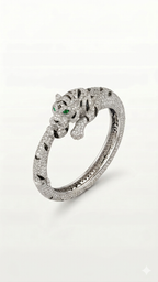 Panther Diamond bracelet in 18K Gold | Designer Leopard Cuff Bracelet for Women