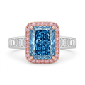 Royal Azure Radiance Halo Diamond Ring