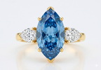 Ocean Majesty Marquise Blue Diamond Ring