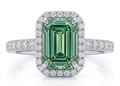 Emerald Luxe Halo Diamond Engagement Ring
