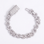 Diamond Clover Link Bracelet in 14K Gold