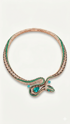 Emerald Serpent Diamond Necklace in 18K Gold | High Jewelry Snake Necklace for Women