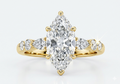 Celestial Marquis Diamond Engagement Ring