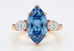 Ocean Majesty Marquise Blue Diamond Ring