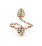 Enchanted Vine Yellow Diamond Wrap Ring