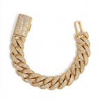 Diamond Cuban Link Bracelet in 14K Gold