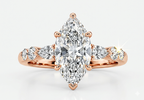 Celestial Marquis Diamond Engagement Ring