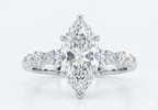 Celestial Marquis Diamond Engagement Ring