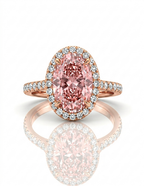Blush Royale Oval Pink Diamond Halo Ring