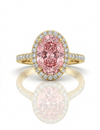 Blush Royale Oval Pink Diamond Halo Ring