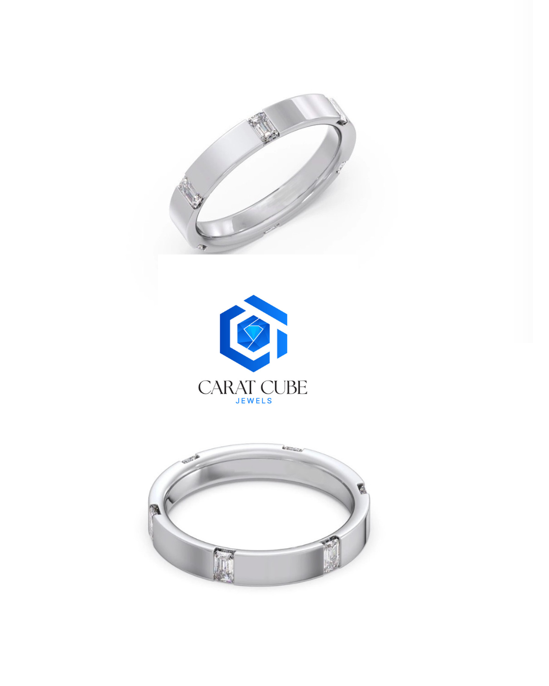 Elegant Baguette Cut Band