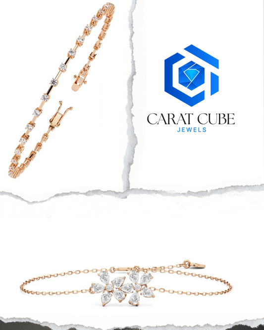 Rose Gold Diamond Tennis Bracelet