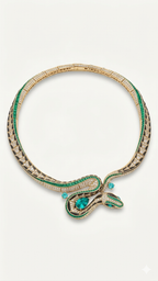 Emerald Serpent Diamond Necklace in 18K Gold | High Jewelry Snake Necklace for Women