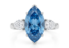 Ocean Majesty Marquise Blue Diamond Ring