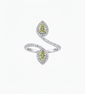 Enchanted Vine Yellow Diamond Wrap Ring