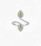 Enchanted Vine Yellow Diamond Wrap Ring