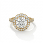 Round Solitaire Halo Proposal Ring