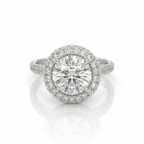Round Solitaire Halo Proposal Ring