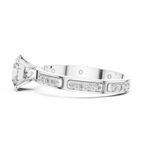 Round Cut Diamond Engagement Ring – Side Stone Band