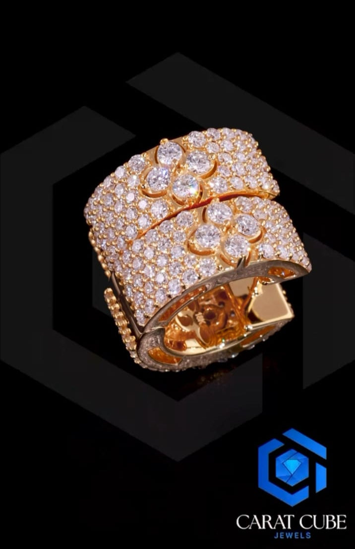 Radiant Bloom Diamond Hoop Earring
