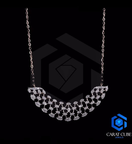 Celestial Lattice Diamond Necklace