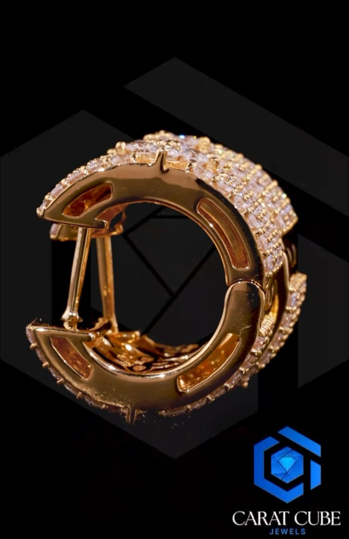 Radiant Bloom Diamond Hoop Earring