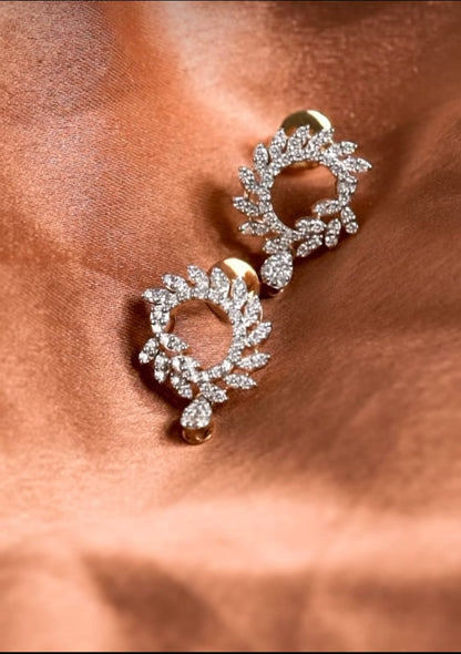 Radiant Cascade Diamond Necklace & Earring Set