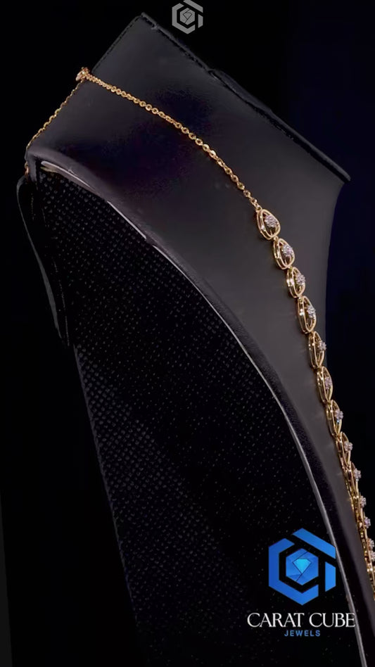 Heartstring cascade diamond necklace