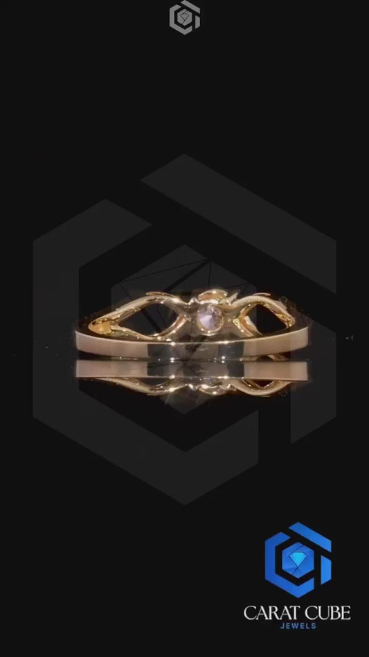 sculptural infinity diamond ring
