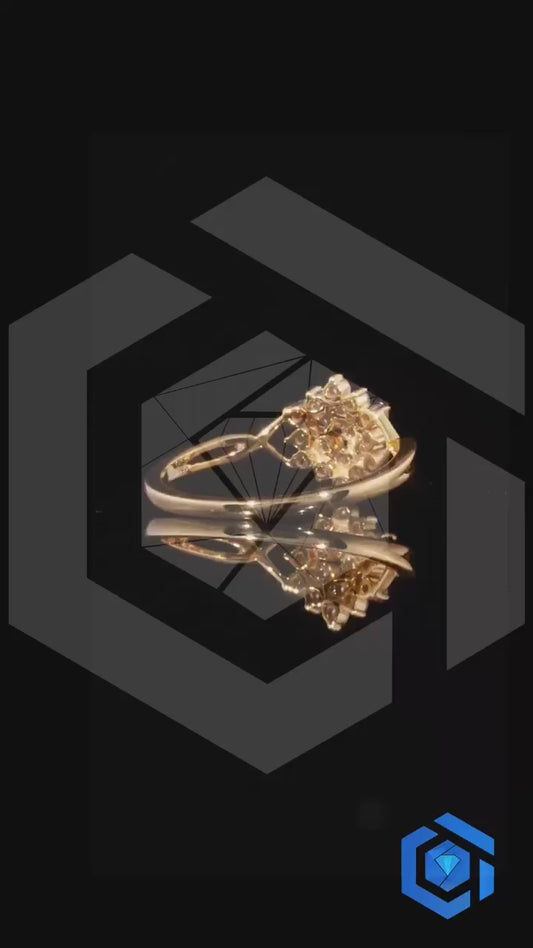 The Sparkling Bloom: Diamond Cluster Flower Ring