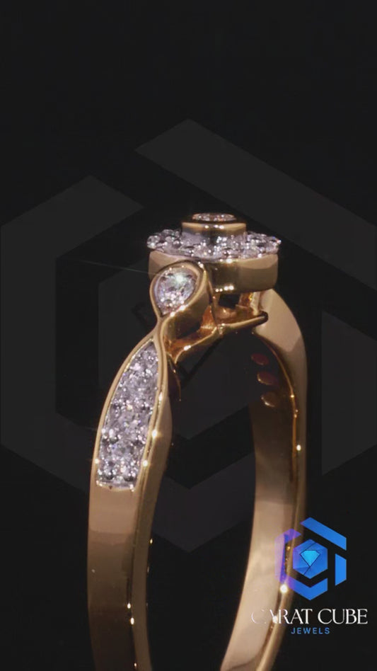 Elegant Round Circle Gold Ring
