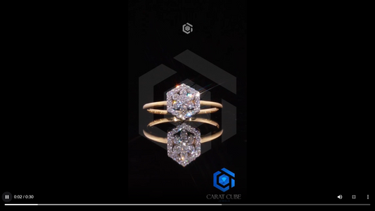 The Hexagon Halo Diamond Ring