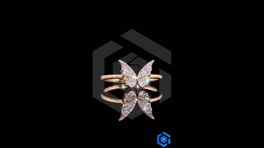 The Fluttering Diamond Butterfly Ring