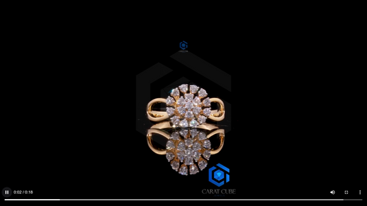 Golden Embrace Flower Cluster Ring