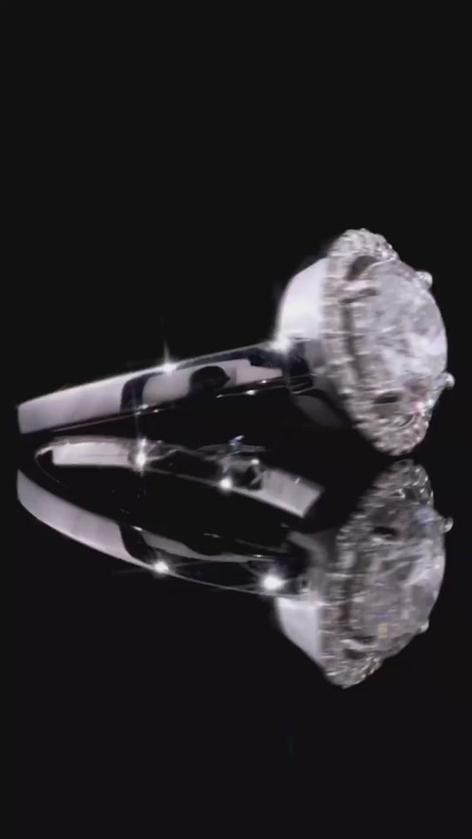 Timeless Sparkle: Round Halo Diamond Ring