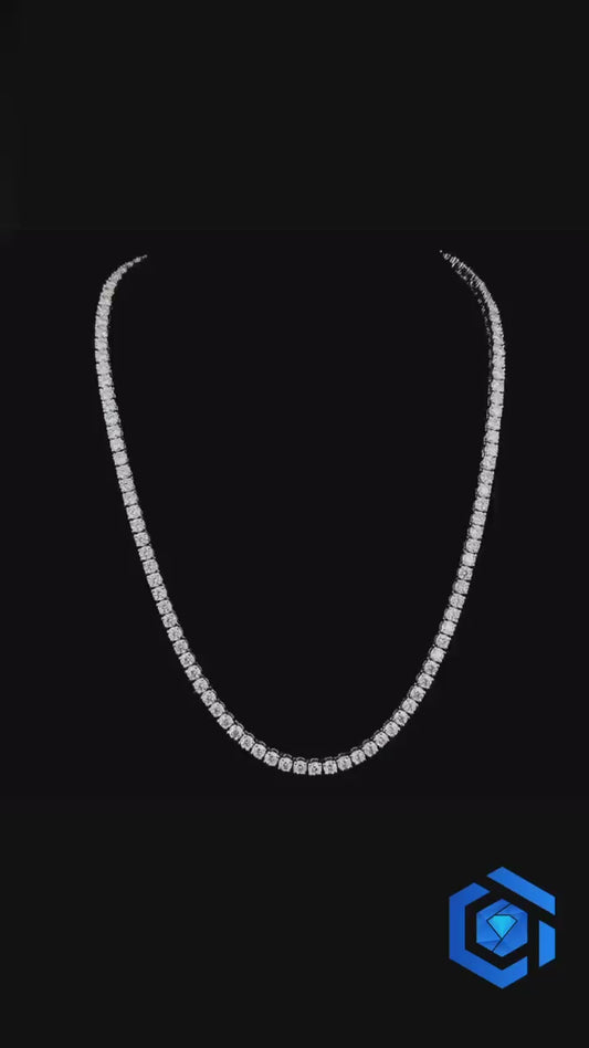 Pure Silver Tennis Necklace — Signature Collection